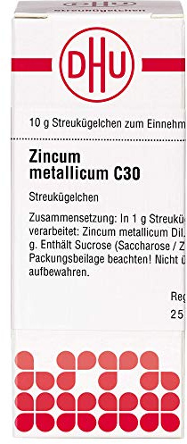 DHU Zincum metallicum C30 Streukügelchen, 10 g Globuli