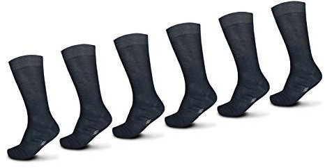 POMPEA Set Calze Uomo 6 Paia Filo di Scozia Assortito Lungo/Corto (6 Paia Blu Corto - 44/46)