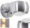 Wandleuchte Sapri halbrund aus Metall mit Effekt-Licht an der Wand in Silber - halbrunde moderne Wohnzimmerleuchte mit Glas-Linsen, ohne Leuchtmittel