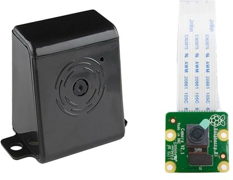 sb components Raspberry Pi Camera v2.1 8MP 1080p Camera Module with Case - Black