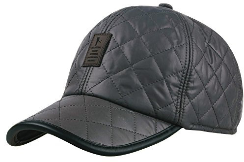 Estwell Baseballcap mit Ohrenklappen Wintermütze Golf Cap Kappe Herrenbasecap Schirmmütze Wintercap Basecap