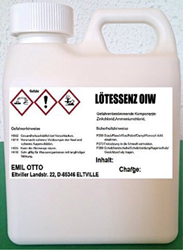 Lötessenz OIW (1:5 mit Wasser verdünnbar) Inhalt 250 ml,Universal Flussmittel zum Weichlöten u. Feuerverzinnen von Schwermetallen (mit Ausnahme rostfreier Edelstähle)