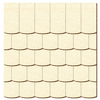 Tejas contrachapado. – Segmento Forma – Tamaños y cantidad de selección de, Contrachapado, 250 unidades, 20mm x 10mm
