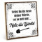 TypeStoff Holzschild mit Spruch – NUTZ DIE BÜRSTE – im Vintage-Look mit Zitat als Geschenk und Dekoration zum Thema Toilette - HS-00320