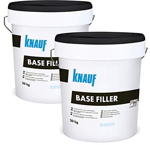 KNAUF 2x Base Filler 20kg, Kunststoff, Paste, Gipsputzspachtelmasse, weiß