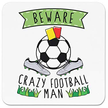 Beware Crazy Football Man Fridge Magnet