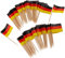 Ruiting Mini-Flagge Zahnstocher 100Pcs Deutschland Flagge Kuchen Auswahl Internationale Events Cocktail-Stock-Flagge Obst Lebensmittel Auswahl