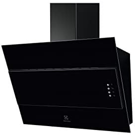 Hotte decorative murale Electrolux LFV316K - Hotte aspirante Pan incliné - largeur 60 cm - Débit d'air maximum (en m3/h) : 600 - Niveau sonore Décibel mini. / maxi. (en dBA) : 49 / 66
