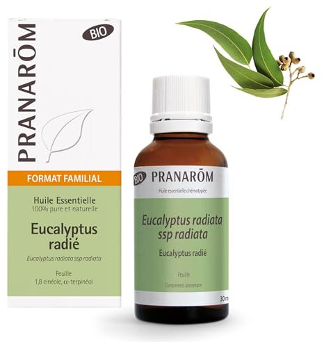 PRANAROM - Eucalito Radiata Bio - Aceite Esencial Bio - Respiración - Defensas Naturales - Purificador - Difusión Atmosférica - AEQT - 30ml