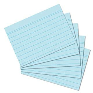 Herlitz Karteikarte eingeschweißt mit Aufreißfaden (blau | 4er Pack, A6 liniert)