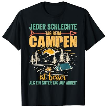 Lustige Camping Sprüche Campen Geschenke Herren Damen T-Shirt Schwarz S Camper Campen Wohnwagen Wohnmobil Zelt Urlaub Camping T-Shirt