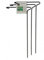 Pflanzenstütze für Pfingstrosen, Hortensien, Rosen, etc. – starke Metall-Gartenstützen – Vernetzung für Reihen, Dreiecke, Quadrate usw. (extra groß (86 cm Bein) x 30 cm)