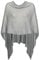 Mississhop 221 Poncho aus Mischgewebe für Damen Cape Überwurf One Size Grau