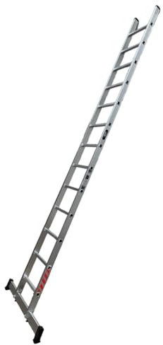 BTF Escalera de Apoyo en Aluminio 1 Tramo Serie Brico 3,5 Metros, 13 Peldaños | La Escalera versátil y Ligera para la utilización del día a día. Ref.: BTF-ESB6735
