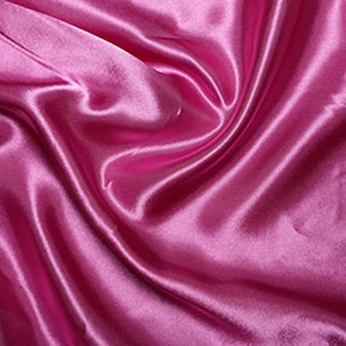 Seidiger Braut-Satin-Stoff – Magenta, 5 m x 500 cm x 150 cm