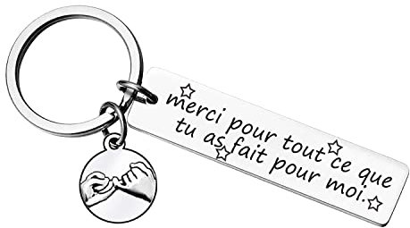 Lumengqi Porte-clés pour hommes Femmes Un cadeau de remerciement pour la famille, les amis, les petits amis, les petites amies, les collègues Voiture Porte-clés L'anniversaire Merci pour cadeau