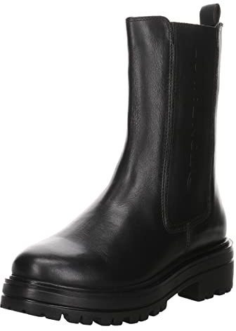 Tom Tailor Damen 4259004 Chelsea-Stiefel, Black, 37 EU