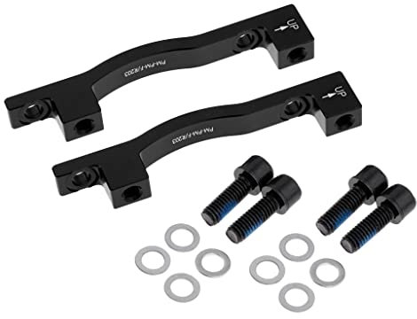Harilla 2 Pieces 203mm Front & Rear Disc Brake Mount Adaptor, Black