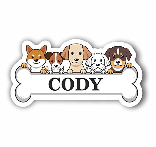AMA SHOP Adesivo in PVC Sagomato personalizzabile osso cane con nome del tuo cane Sticker per Casco, Moto, Camper, Barca, Auto, PC