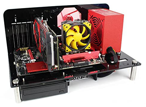 ZCBYBT PC Offene Test Plattform Motherboard Halterung DIY Einfache Wassergekühlte Transparente Chassis Rahmen ITX ATX MATX Acryl Chassis,ATX