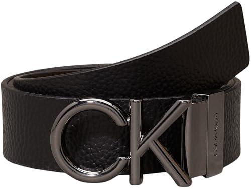 Calvin Klein Herren Gürtel Ledergürtel, Braun (Black/Brown), 105 cm