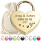 Candado con forma de corazón, candado personalizado, grabado dorado, diseño Always Love You – con llave – bolsa de tela – metal anodizado – Día de San Valentín – Regalo para parejas – Amor