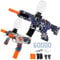 2-teiliges Gel-Ball-Blaster-Spielzeug – Elektrisch Water Gun mit mehr als 60.000 Bällen, 4 wiederaufladbaren Akkus, 3 runden Trichtern, 2 Schutzbrillen, Sportspielzeug ab 14 Jahren