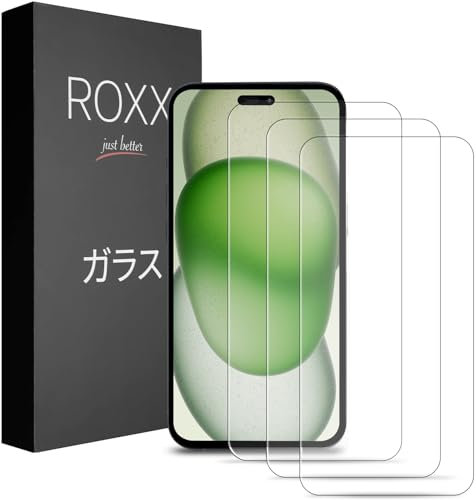 ROXX Japanisches 9H Schutzglas (3 Stück) | Für iPhone 15 Plus | Härter | Klarer | Kratzresistenter | Passt perfekt mit ROXX Hüllen