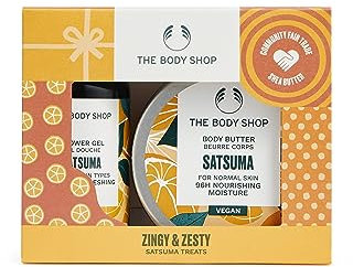 The Body Shop Zingy & Zesty Satsuma Treats Body Care Gift Set, Vegan, 2-Piece Set