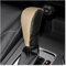 JNNJ Cubierta De Perilla Cambio, Protector Cubierta Perilla Palanca Cambio Coche Cuero, Protector Palanca Cambios Antideslizante, Conjunto Accesorios Universale Para Coche Protectora(Negro/Beige)