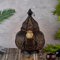 Marrakesch Orientalische Lampe und Laterne in einem aus Metall 30 cm groß | Tischlampe Windlicht Lamisa als Aesthetic Deko | Nachttischlampe Schreibtischlampe als Boho Wohnzimmer Deko