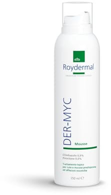 Roydermal Der-Myc Mousse, schiuma attiva a pH acido con proprietà antimicotiche, 150 ml