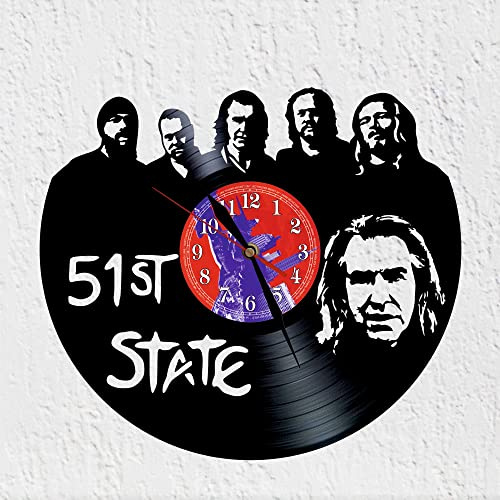 VINY WOODY Justin Sullivan Musica Rock Post-Punk 80s Wanduhr Vinyl Scheibe Silhouette
