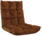 Mendler Bodensessel HWC-N43, Relaxsessel Bodenkissen Klappsessel 6 Relaxpositionen, stabiles Gestell Samt - Dunkelbraun