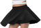 Rock Damen Sommer Große Elastizität Casual Basic Röcke A-Linien Hohe Taille Hosenrock Leichtgewicht Skater Rock mit Hose Drunter Versatile Minirock Tennisrock Schwarzer M