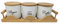 JRose Collections Transitional Canister Set - White, Small, Stackable Tea, Coffee, Sugar Canisters with Wooden Lids & Bamboo Tray