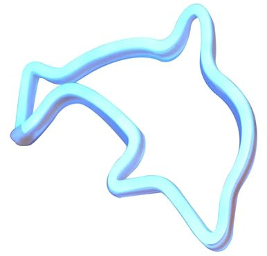 WOONEKY Delphin-projektionslampe Nachtlampe Nachtlicht Wandbehang-nachtlicht Weiß