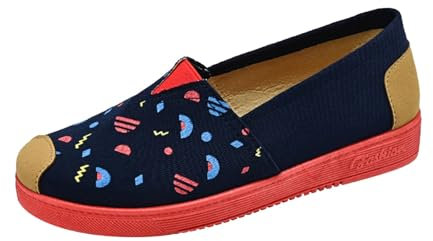 Mocasines para mujer | Zapatos casuales zapatos planos sin cordones para el Día de la Independencia de lona con estampado patriótico manos libres, zuecos informales, ligeros, puntera ancha, zapatos