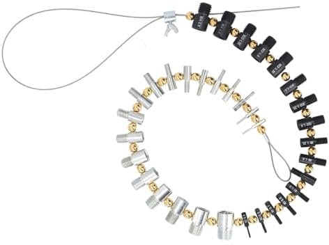 34 Sätze Edelstahl-Gewindeprüfer für Muttern und Schrauben, 18 Zoll, 16 Metrische Schraubengröße und Gewindelehre, Identifikator, Gewindesteigungslehre