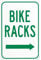 Bike Racks Right Arrow Warning Sign, 20 cm x 30 cm Metal Safety Signs, 4 Pre-Drilled and Easy to Install Signs for Indoor and Outdoor Wall Decoration Safety Signs