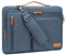 MOSISO 360 Protective Laptop Bag 15 inch, 15 inch Computer Shoulder Bag Compatible with MacBook Air 15 M4 M3 M2 2025-2023, Dell XPS 15, Side Open Messenger Case &4 Zipper Pockets&Handle, Haze Blue