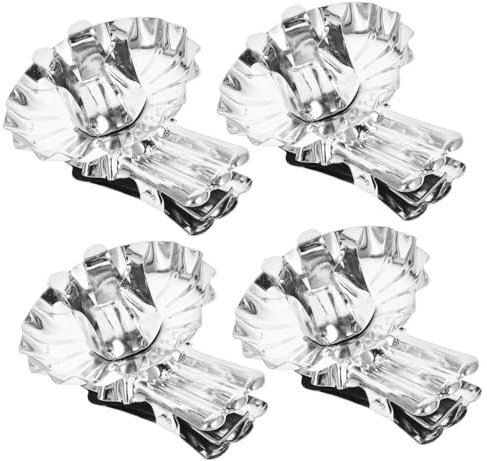 ROMISBABA 36stücke Silbergraue Kerzenhalter Clips Blumenform Hochwertige Eisenhalter Für Weihnachtsbaumdekoration Und Festliche Anlässe