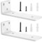 2 Pezzi Supporti per Scaffali, Staffe per Mensole Pesanti, Supporti Mensola Reggi Mensola Porta Mensole da Muroper la Casa, la Cucina e l'ufficio | 20cm, Portata 70 Kg (Bianco) 8in