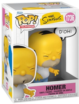 Funko POP! Sayings: The Simpsons - Homer Simpson | Official Cartoon/Animation Merch - Collectable Vinyl Figurine for Shelf Display - Birthday Gift Idea for Fans and Collectors