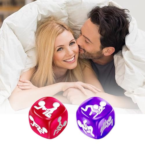 2-teiliges Würfelspiel-Set,Sex Würfel,Sexstellungen für Paare,Erotikspiele,für Erwachsene Liebhaber Paar Liebe Spiel,Verführerische Würfel für Frauen und Männer