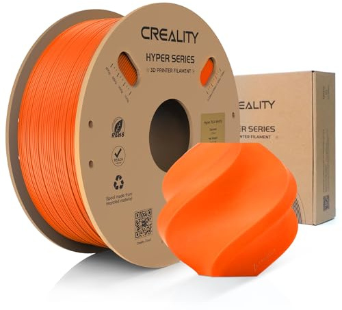 Creality PLA Filament Hyper PLA 1,75 mm Filament für 3D-Drucker High Speed 30-600 mm/s Maßgenauigkeit +/- 0,02 mm Kompatibel mit den Meisten 3D Druckern,1kg Orange