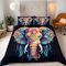 Bunter Elefant Bettwäsche 135X200 Junge Mädchen Bettbezug 3D Effekt Teenager Bettwäsche-Set Mikrofaser Bettbezug Mit Reißverschluss Und 2 Kissenbezug 80X80Cm