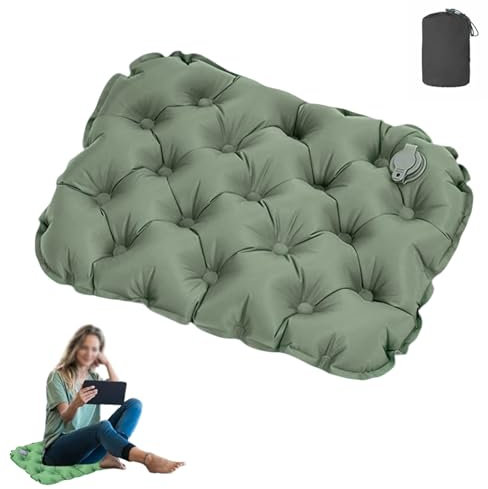 SOCLING Adventure Shop Sitzkissen,Sitzkissen Zum Mitnehmen,Sitzkissen Aufblasbar Outdoor Wasserdicht Luftkissen Sitzkissen Klappbar Für Reisen,ltraleichte & Kompakte Sitzkissen Aufblasbares Camping-A