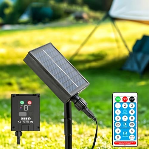 Yomistar 1200 mAh Solar Panel Control Box Kits 3.7 V Lithium Battery Panel | 8 Flashing Modes Solar Fairy Lights Board with Remote Control for 24V LED Fairy Lights