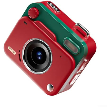Jonikuper CCD Retro Digital Camera For Students, Small 1080P HD Video Photo Camera With Electronic Image Stabilization, For Travel And Presents(Red)